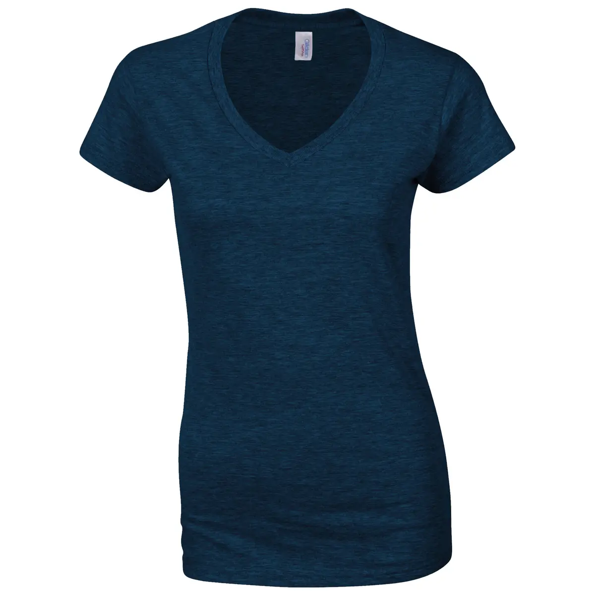 Gildan Softstyle women's v-neck t-shirt – Navy – GD78 Navy Front