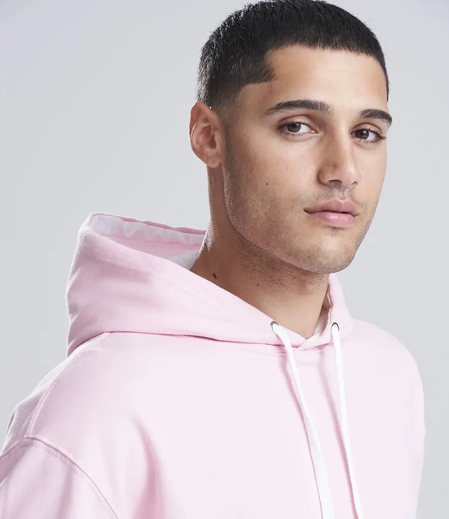 AWDis Just Hoods Varsity hoodie – Baby Pink/Arctic White – JH003 Baby Pink/Arctic White Model