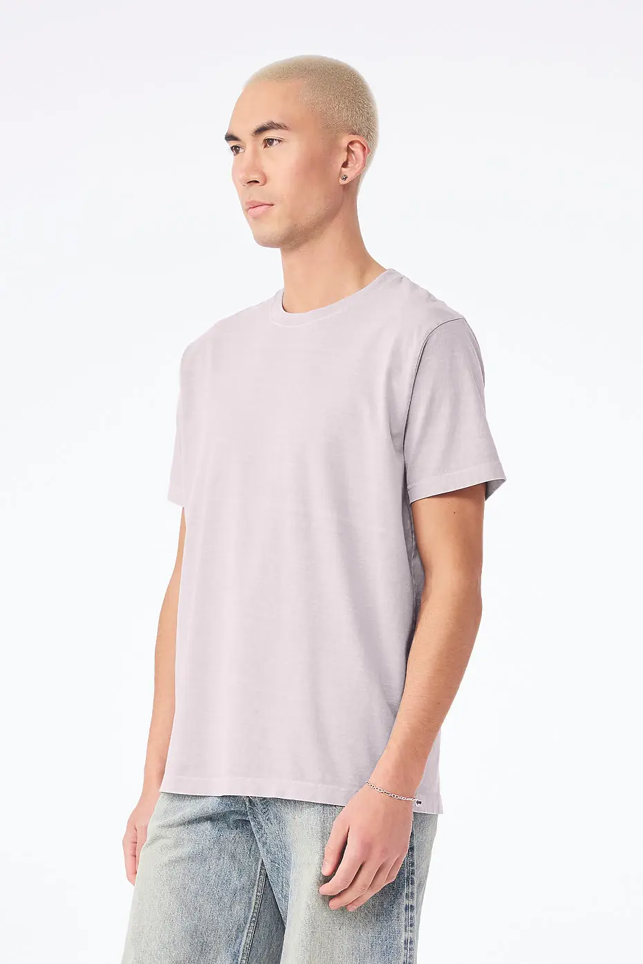 Bella+Canvas Unisex heavyweight washed tee – Washed Lavender – photograph 2