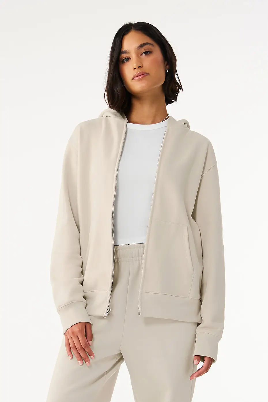 Bella+Canvas Unisex heavy full-zip hoodie – Dust – photograph 4