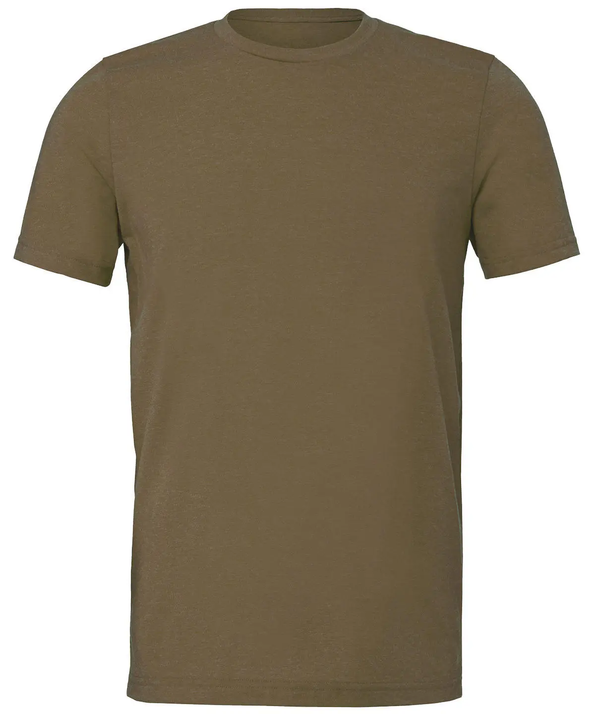 Bella+Canvas Unisex sueded tee – Heather Olive – Manufacturer original blank front