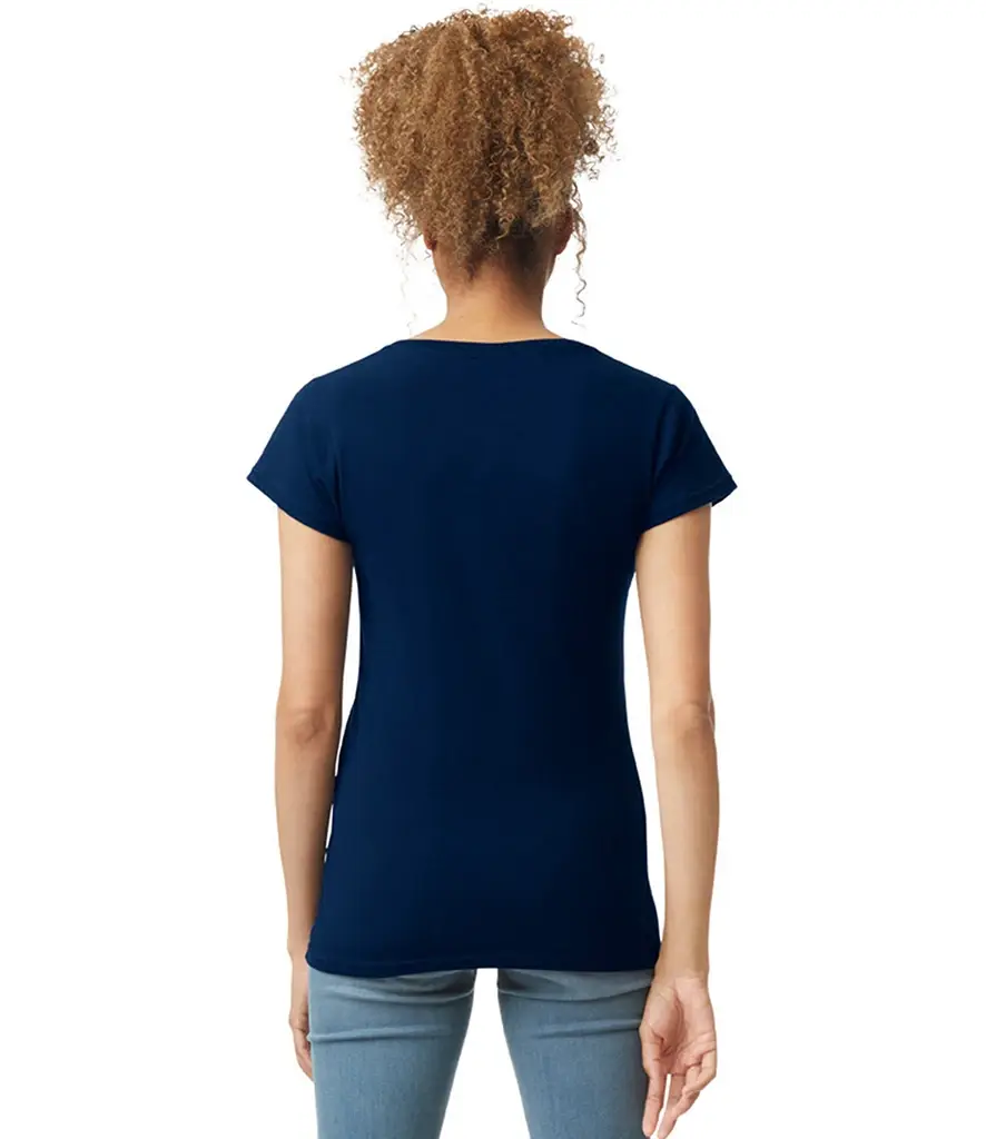 Gildan Softstyle women's v-neck t-shirt – Navy – GD78 Navy Model