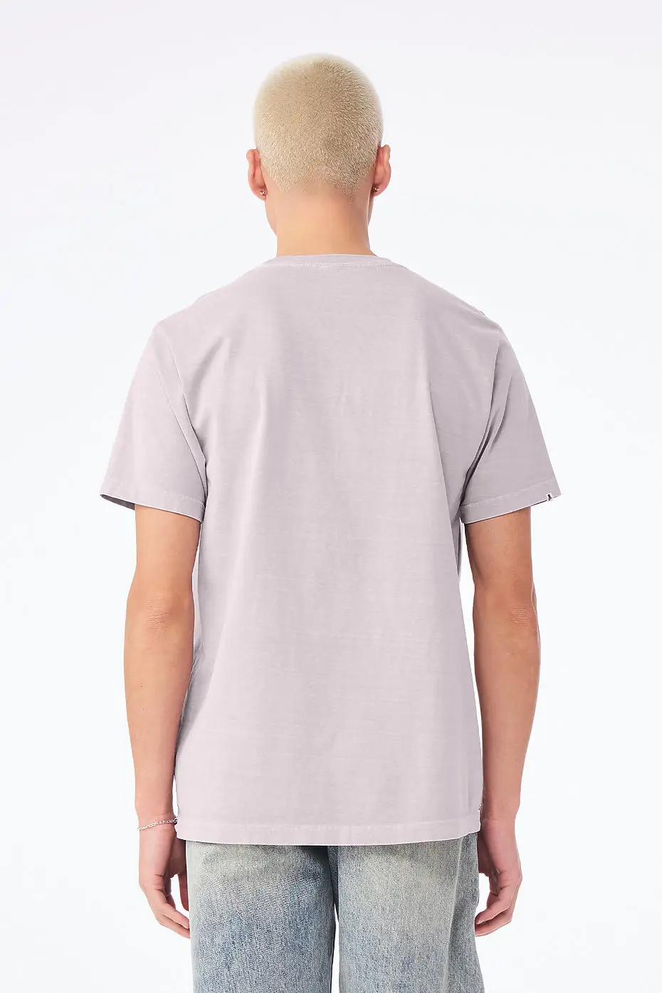 Bella+Canvas Unisex heavyweight washed tee – Washed Lavender – photograph 3