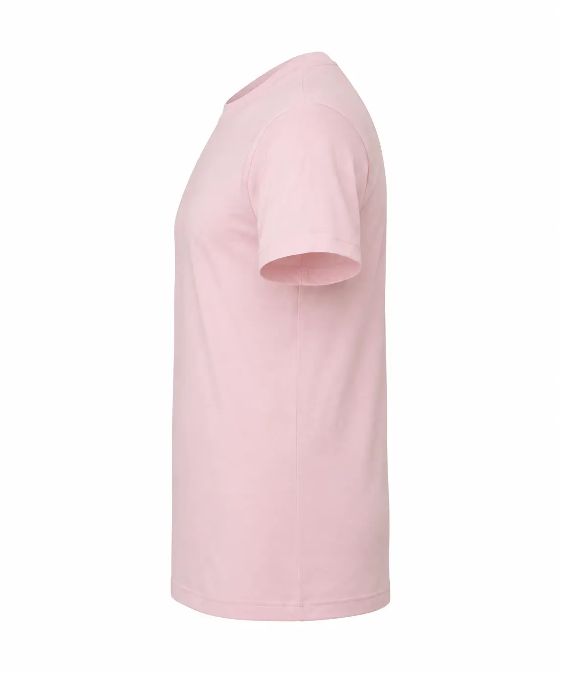 Bella+Canvas Unisex Jersey crew neck t-shirt – Soft Pink – Illustrative view: side