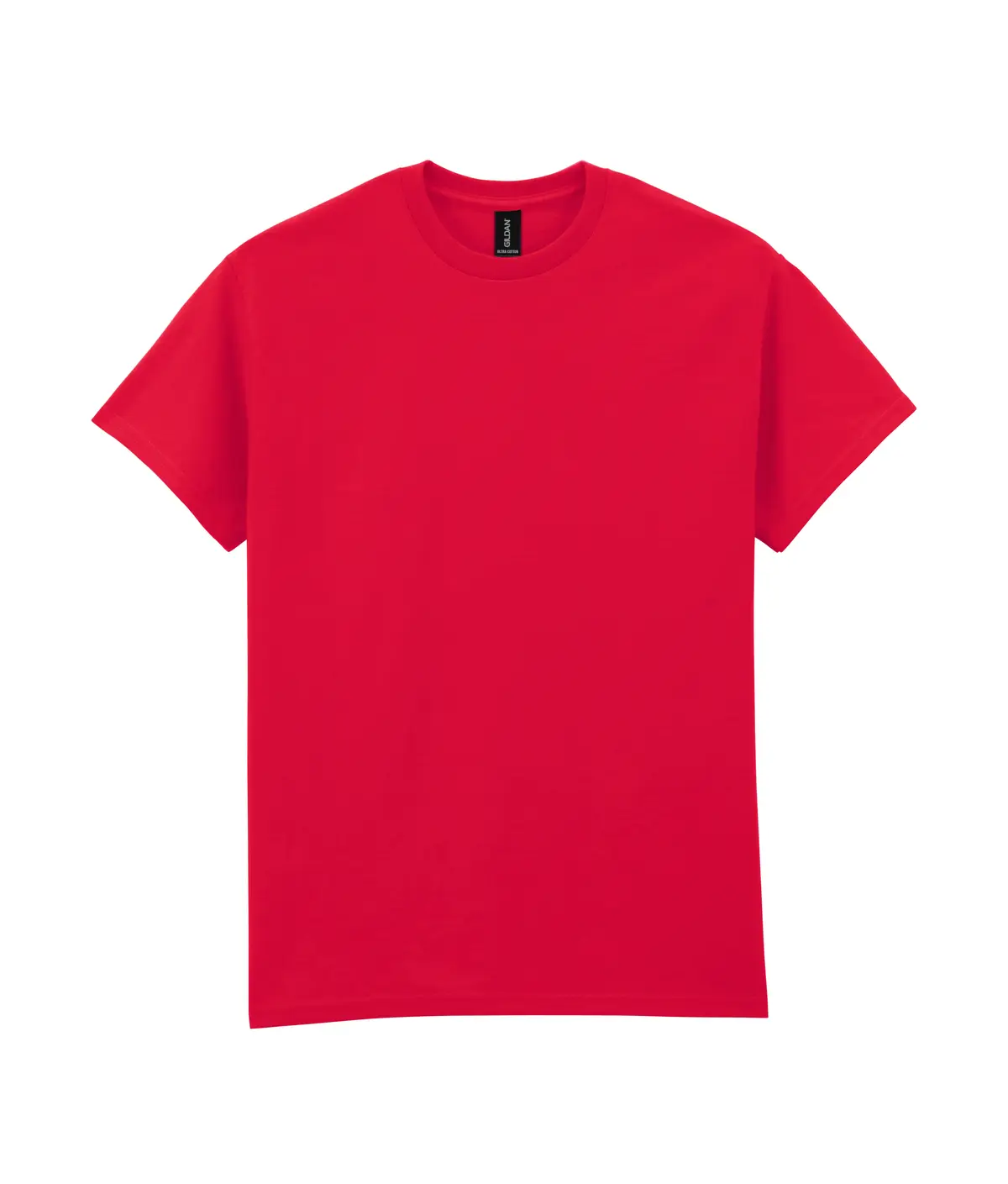 Gildan Ultra Cotton adult t-shirt – Red – Original product photograph: flat front