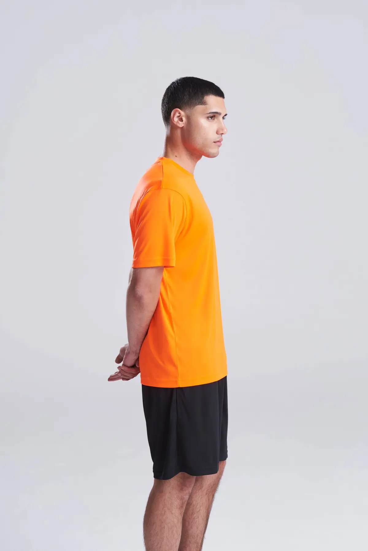 AWDis Just Cool Cool smooth T – Electric Orange – AWDis original on-model photograph