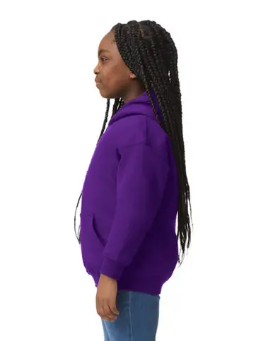 Gildan Heavy Blend youth hooded sweatshirt – Purple – photograph 6