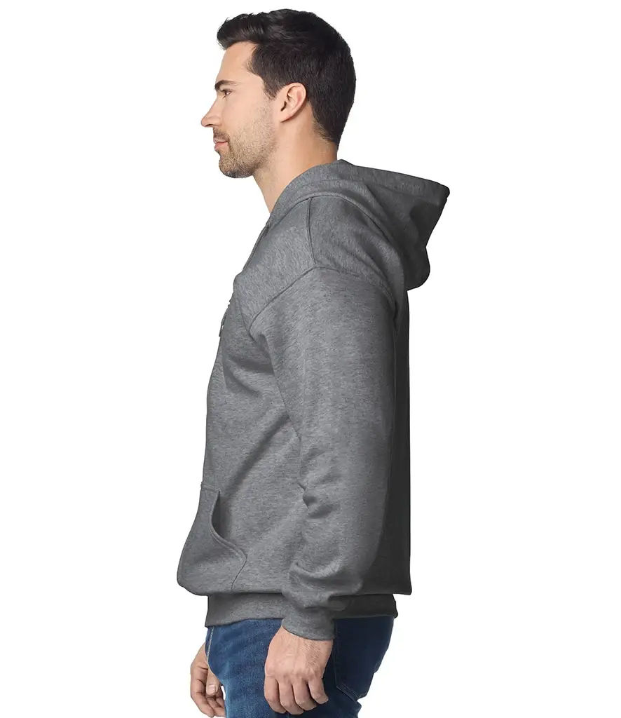 Gildan Heavy Blend full-zip hooded sweatshirt – Graphite Heather – GD58 Graphite Heather Model