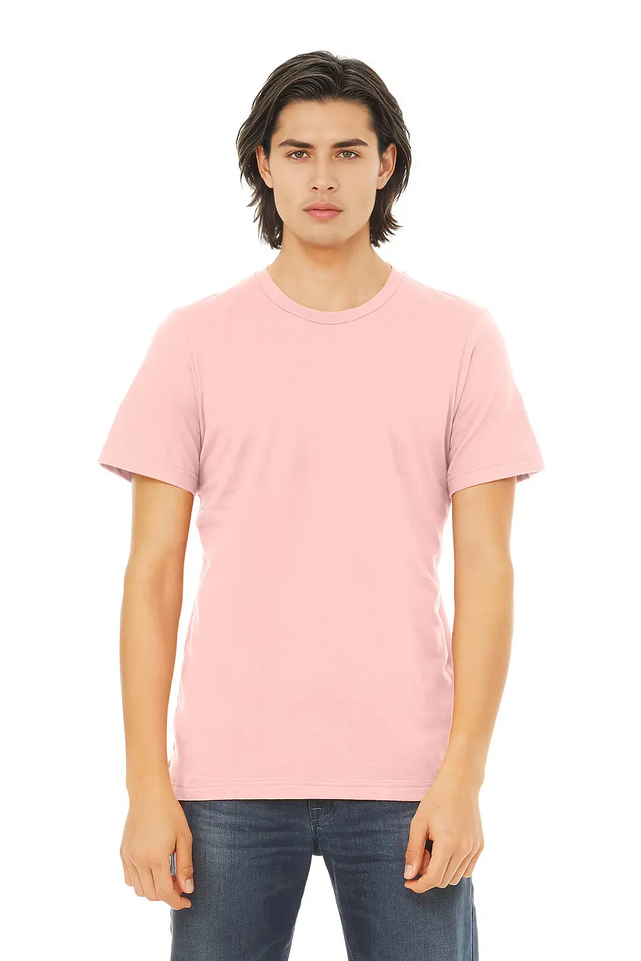 Bella+Canvas Unisex Jersey crew neck t-shirt – Soft Pink