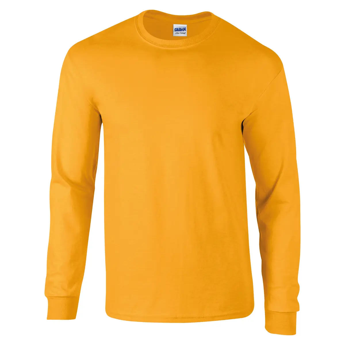 Gildan Ultra Cotton adult long sleeve t-shirt – Gold – GD14 Gold Front
