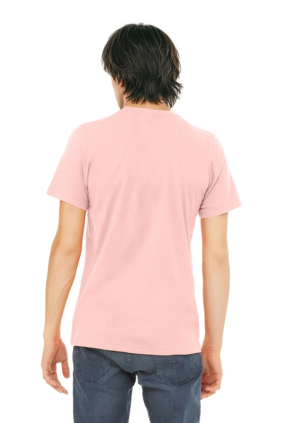 Bella+Canvas Unisex Jersey crew neck t-shirt – Soft Pink – photograph 3