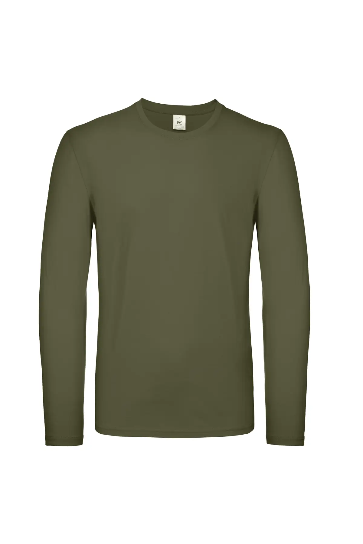 B&C E150 Long Sleeve T-Shirt — Urban Khaki
