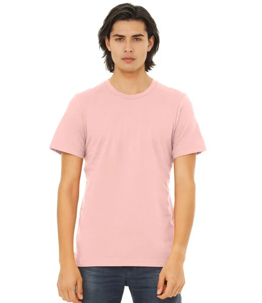 Bella+Canvas Unisex Jersey crew neck t-shirt – Soft Pink – CV3001 Soft Pink Model