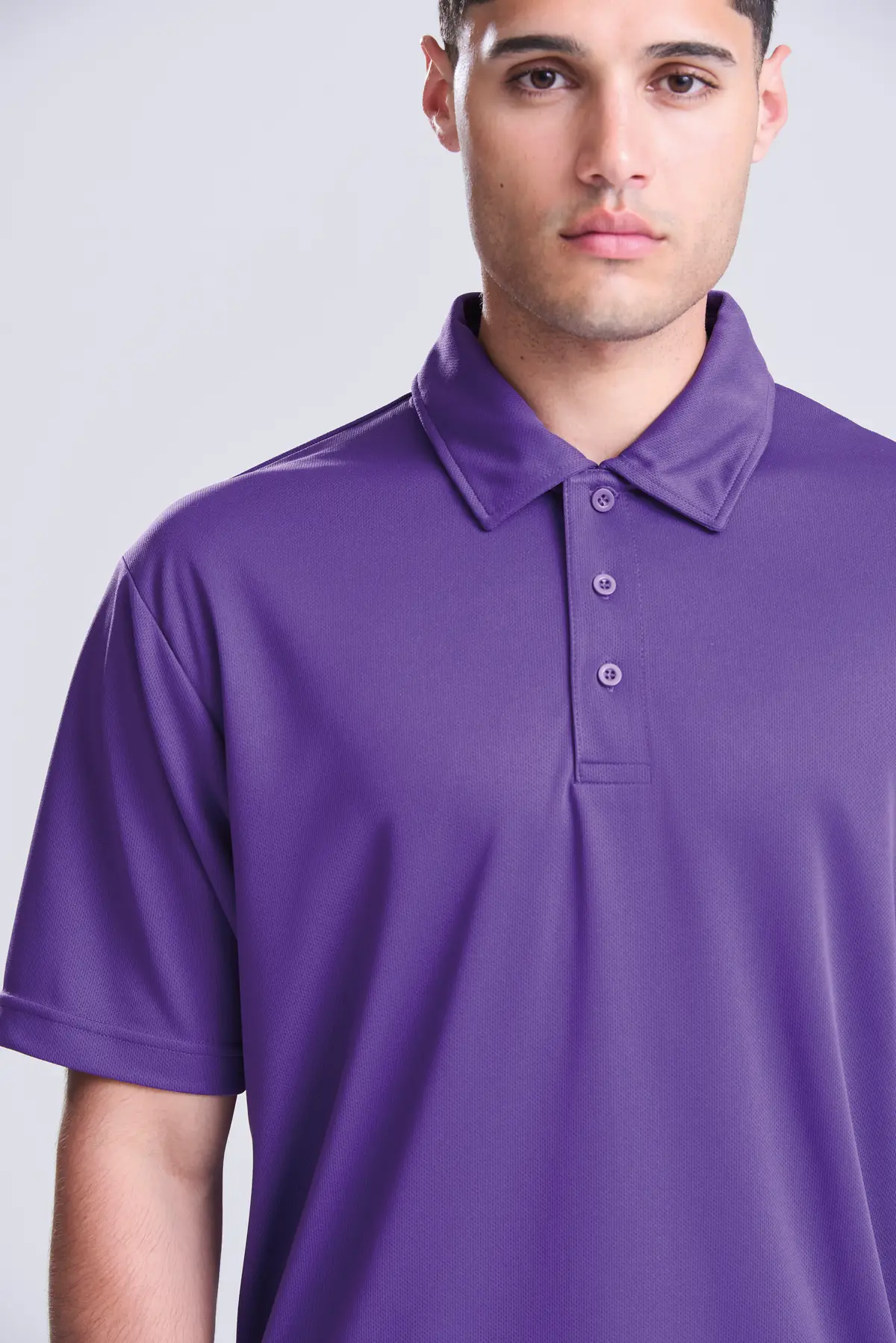 AWDis Just Cool Cool polo – Purple – Original on-model photograph 40