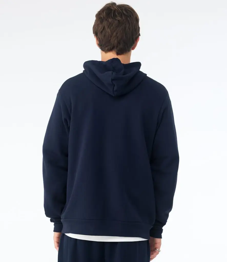 Bella+Canvas Unisex polycotton fleece full-zip hoodie – Navy – CV3739 Navy Model