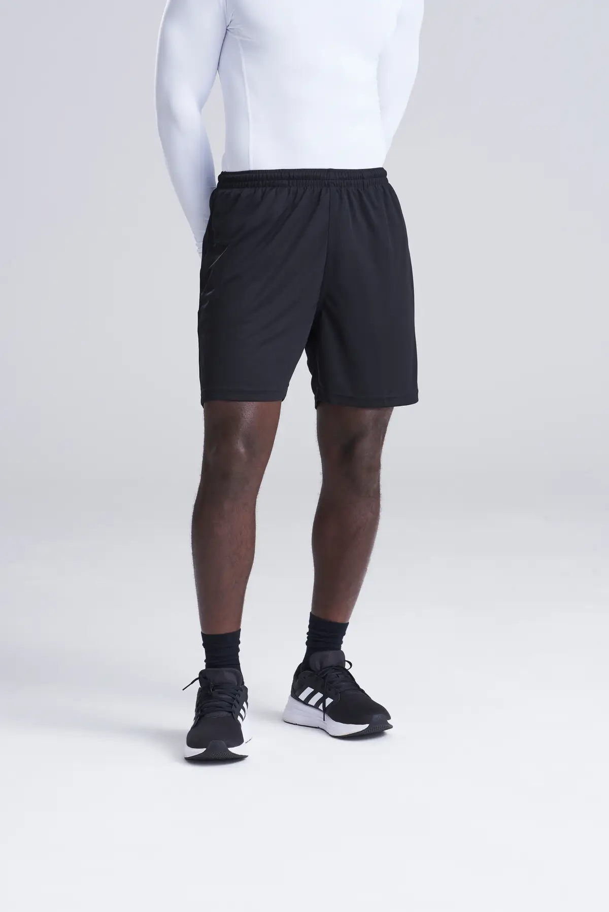 AWDis Just Cool Cool shorts – Jet Black – Original on-model photograph 02