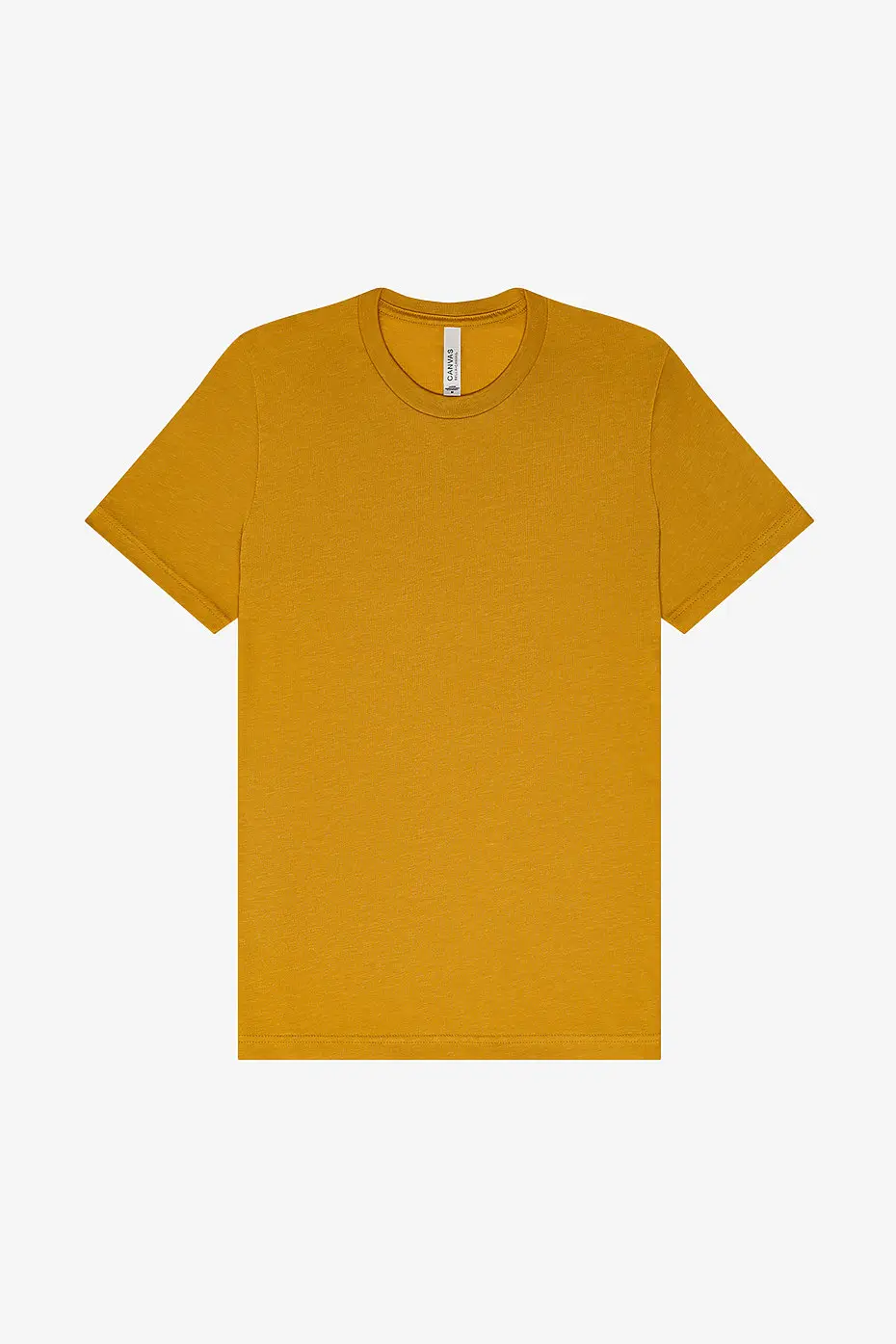 Bella+Canvas Unisex heather CVC short sleeve t-shirt – Heather Mustard – photograph 4