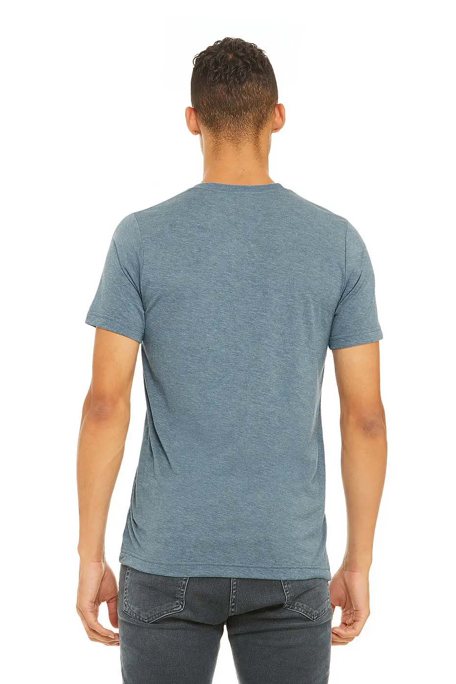 Bella+Canvas Unisex triblend crew neck t-shirt – Denim Triblend – photograph 3