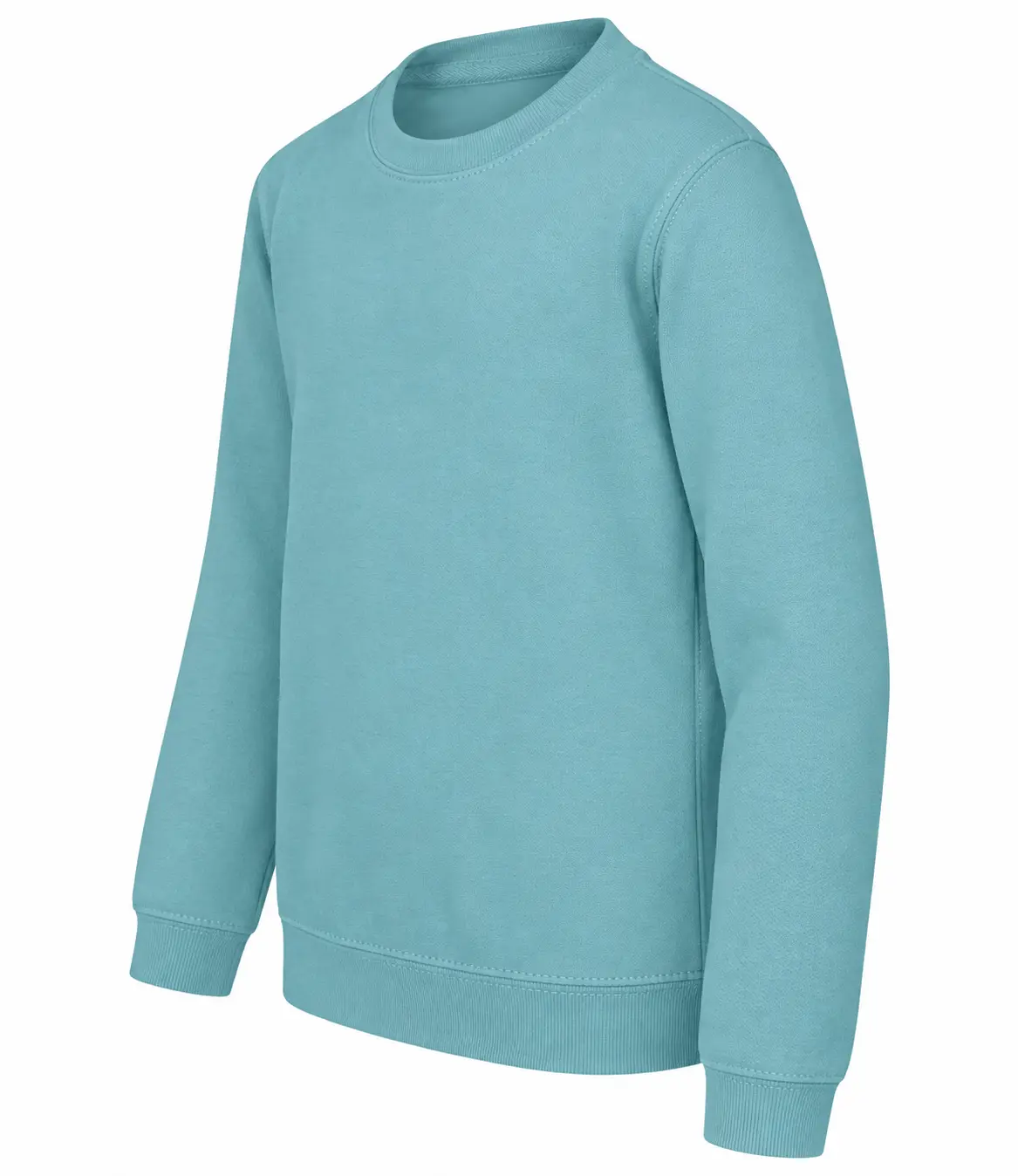 AWDis Just Hoods Kids AWDis sweatshirt – Seafoam – Illustrative view: side