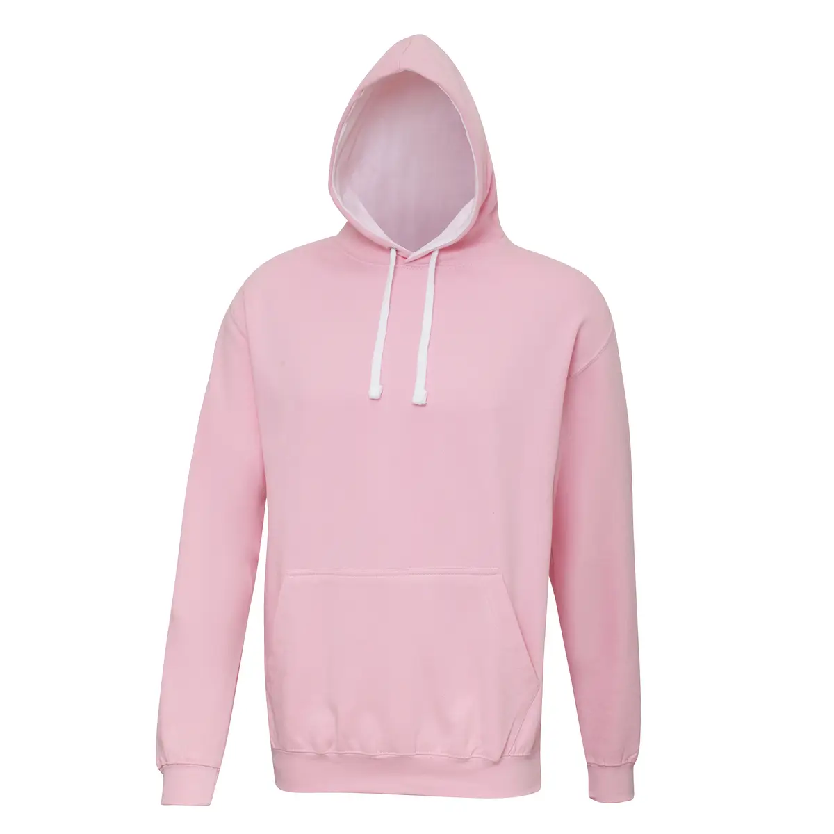 AWDis Just Hoods Varsity hoodie – Baby Pink/Arctic White