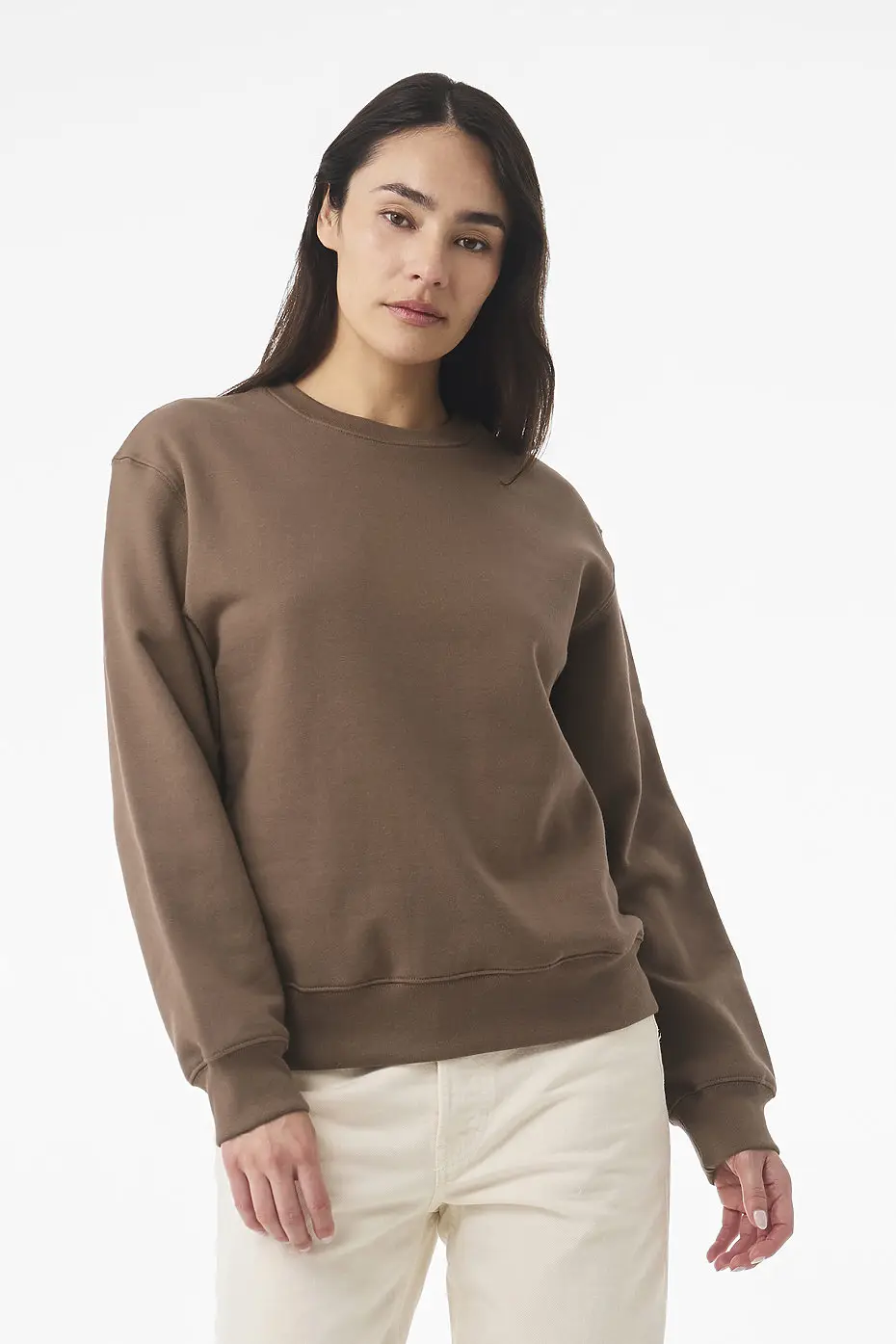 Bella+Canvas Unisex crew neck heavy sweatshirt – Vintage Brown – photograph 4