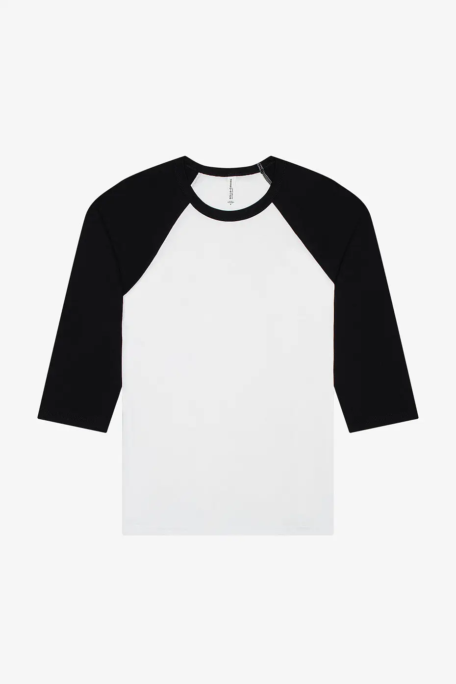 Bella+Canvas Unisex triblend ¾ sleeve baseball t-shirt – White/Black – photograph 7