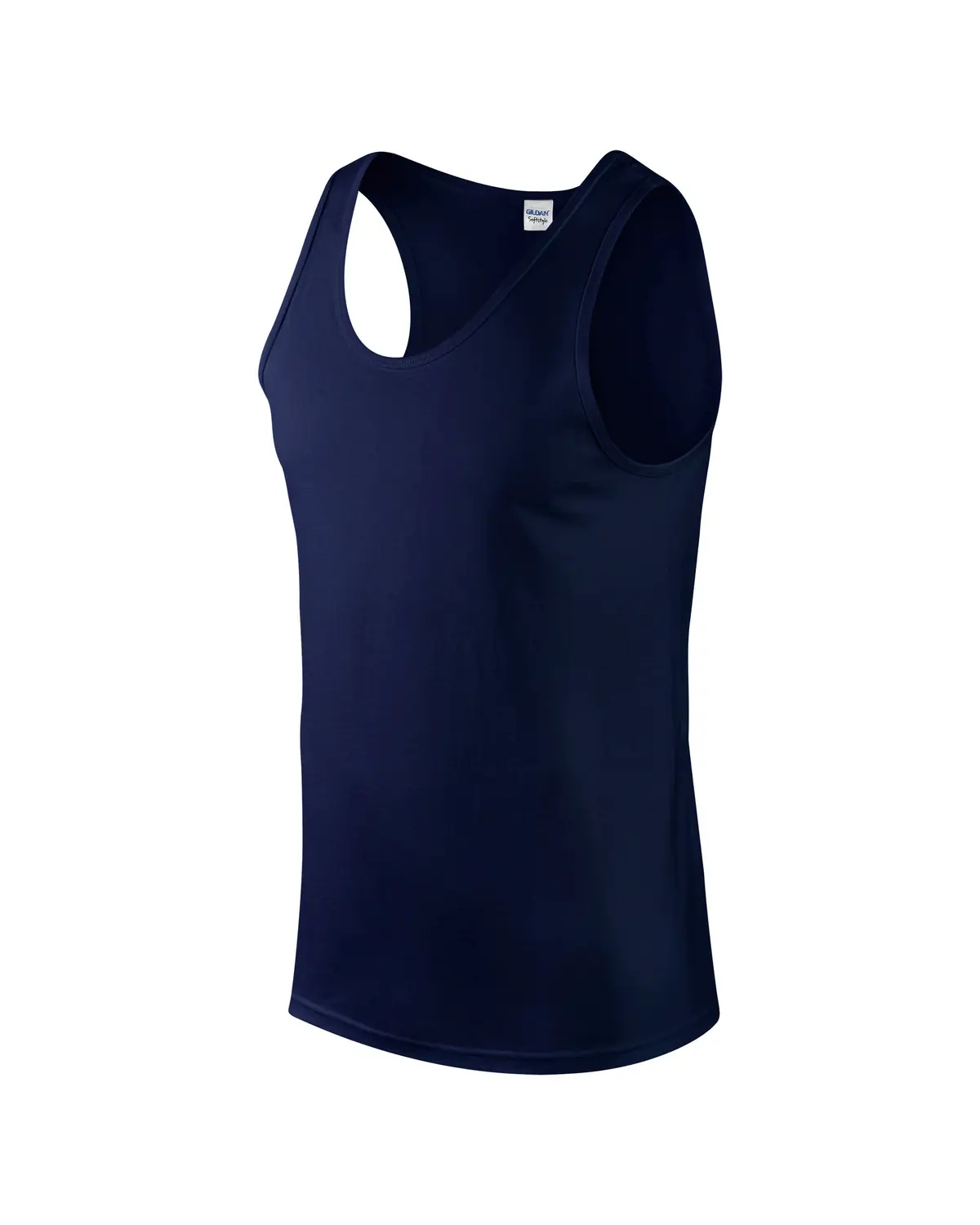 Gildan Softstyle adult tank top – Navy – Original product photograph: side