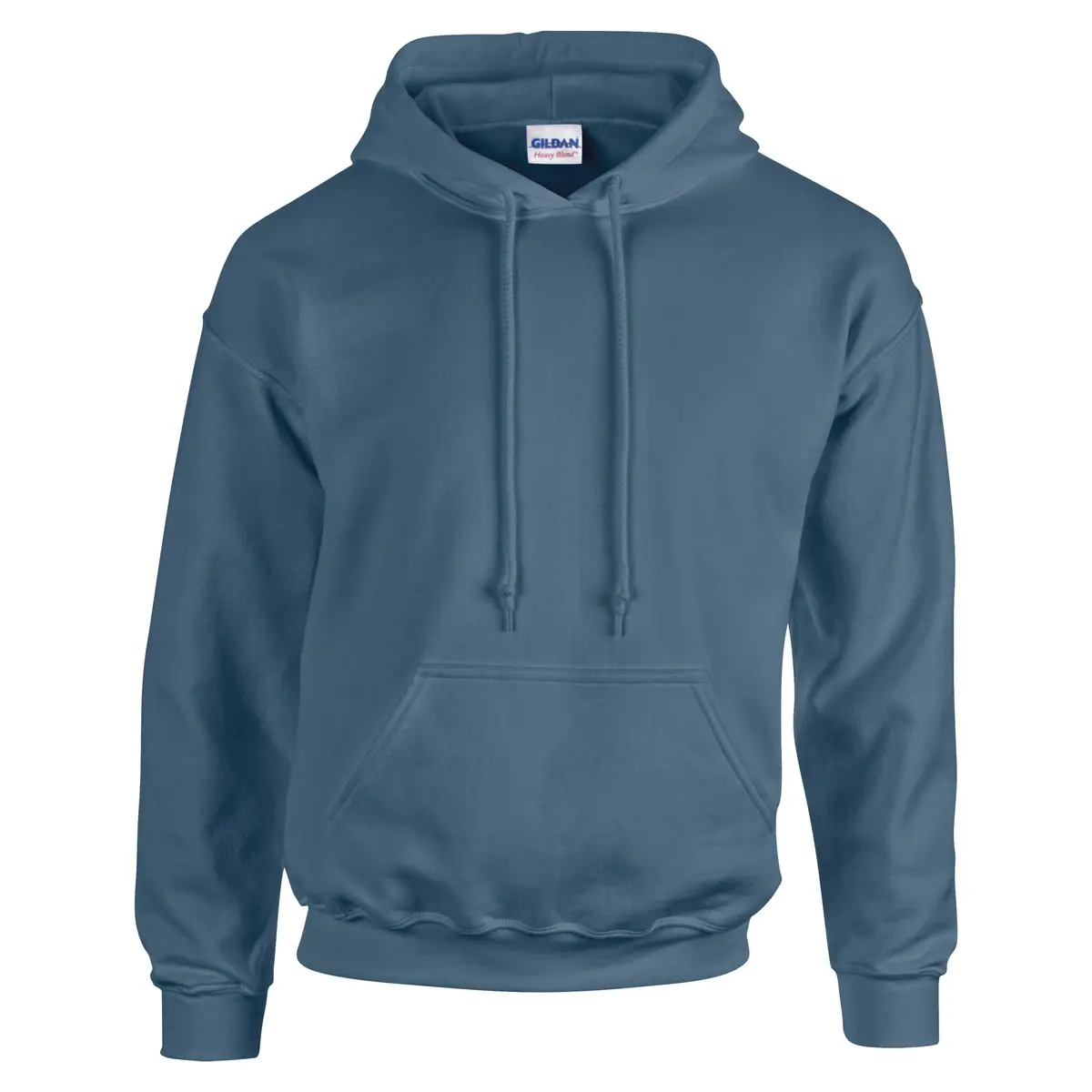 Gildan Heavy Blend hooded sweatshirt – Indigo Blue – Original product photograph: front