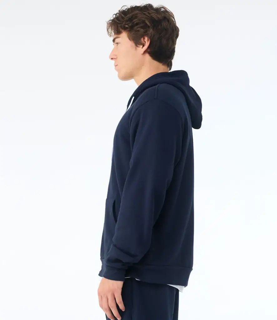 Bella+Canvas Unisex polycotton fleece full-zip hoodie – Navy – CV3739 Navy Model