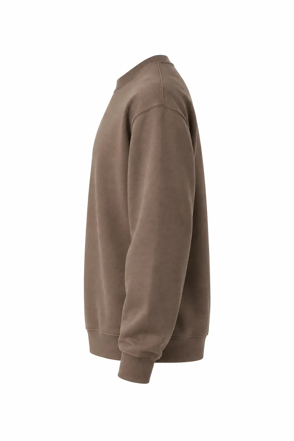 Bella+Canvas Unisex crew neck heavy sweatshirt – Vintage Brown – Illustrative view: side
